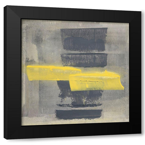 6240 Puzzle II Black Modern Wood Framed Art Print with Double Matting by Aryai, Sia