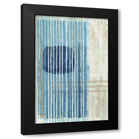 Blue Blue Horizon I Black Modern Wood Framed Art Print with Double Matting by Kouta, Flora