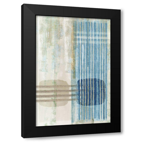 Blue Blue Horizon III Black Modern Wood Framed Art Print by Kouta, Flora