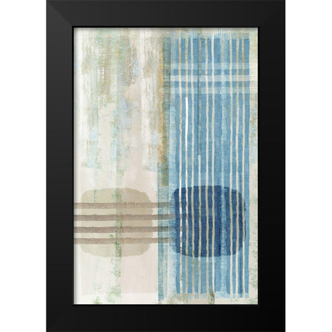 Blue Blue Horizon III Black Modern Wood Framed Art Print by Kouta, Flora