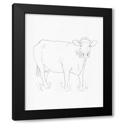 Limousin Cattle III Black Modern Wood Framed Art Print by Green, Jacob