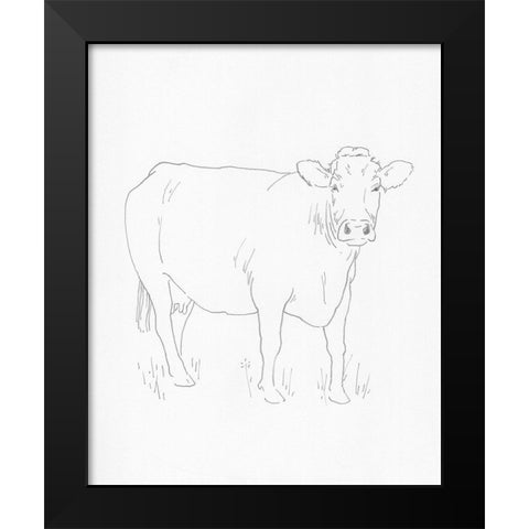 Limousin Cattle III Black Modern Wood Framed Art Print by Green, Jacob