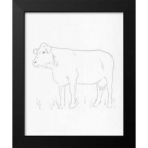 Limousin Cattle IV Black Modern Wood Framed Art Print by Green, Jacob