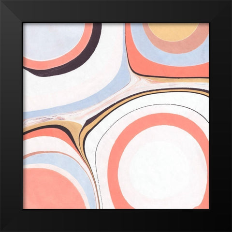 Fluid Rings I Black Modern Wood Framed Art Print by Warren, Annie