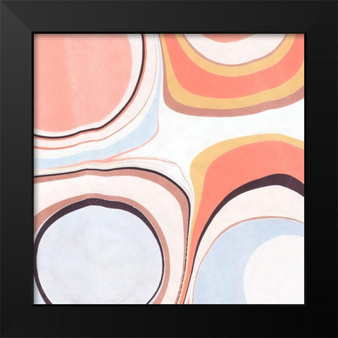 Fluid Rings II Black Modern Wood Framed Art Print by Warren, Annie
