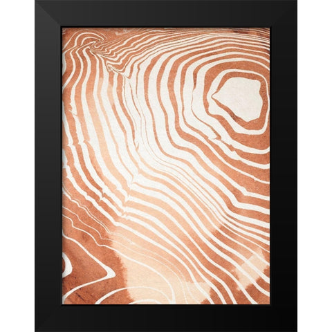 Wood Grain Suminagashi II Black Modern Wood Framed Art Print by Warren, Annie