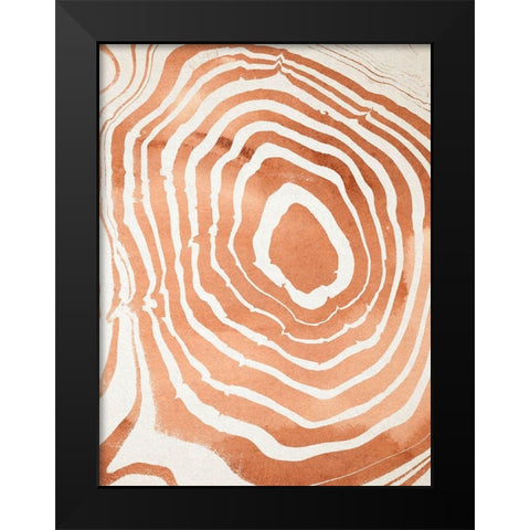 Wood Grain Suminagashi III Black Modern Wood Framed Art Print by Warren, Annie