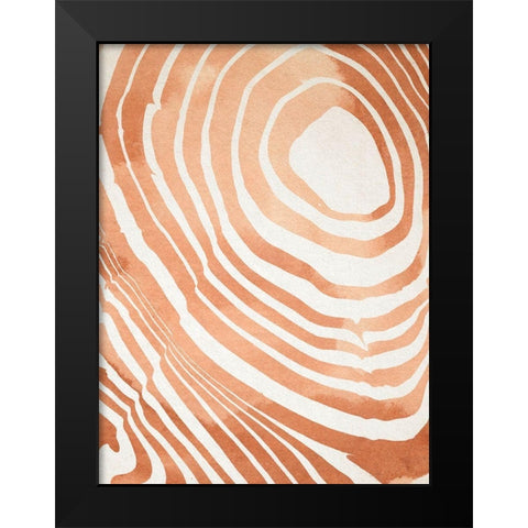 Wood Grain Suminagashi IV Black Modern Wood Framed Art Print by Warren, Annie