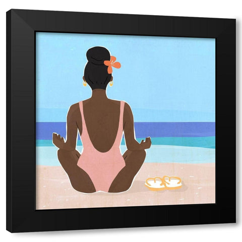 Ocean Gaze I Black Modern Wood Framed Art Print by Warren, Annie