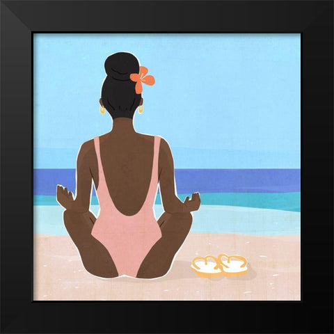 Ocean Gaze I Black Modern Wood Framed Art Print by Warren, Annie