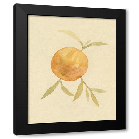 Dappled Oranges II Black Modern Wood Framed Art Print with Double Matting by Caroline, Emma