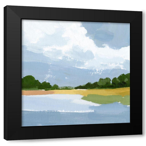 Lakeside Study I Black Modern Wood Framed Art Print with Double Matting by Barnes, Victoria