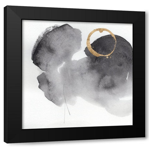 Broadsheet II Black Modern Wood Framed Art Print by Green, Jacob