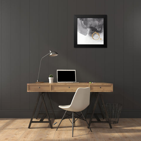 Broadsheet VI Black Modern Wood Framed Art Print by Green, Jacob