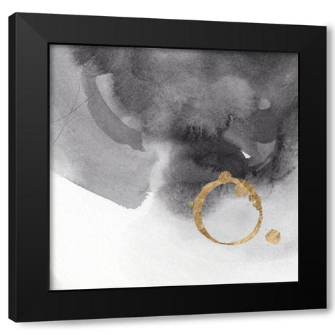 Broadsheet VI Black Modern Wood Framed Art Print with Double Matting by Green, Jacob