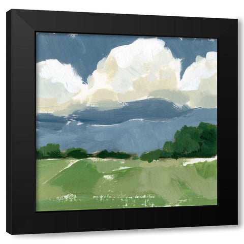 Spring Meadow Study I Black Modern Wood Framed Art Print with Double Matting by Barnes, Victoria