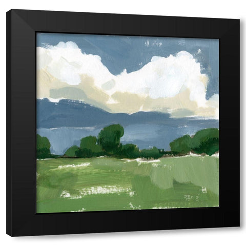 Spring Meadow Study II Black Modern Wood Framed Art Print with Double Matting by Barnes, Victoria