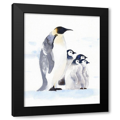 Emperor Penguins I Black Modern Wood Framed Art Print by Green, Jacob