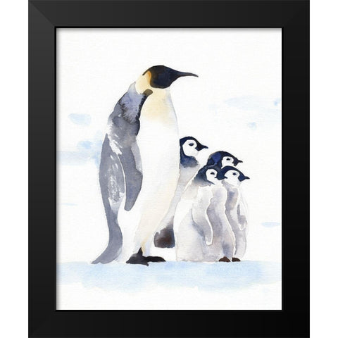 Emperor Penguins I Black Modern Wood Framed Art Print by Green, Jacob