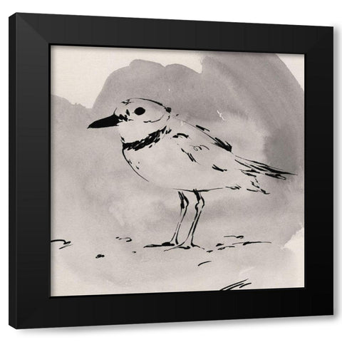 Inky Plover II Black Modern Wood Framed Art Print by Green, Jacob