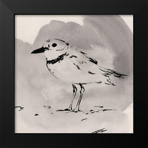 Inky Plover II Black Modern Wood Framed Art Print by Green, Jacob