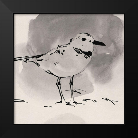 Inky Plover III Black Modern Wood Framed Art Print by Green, Jacob