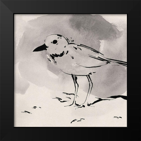 Inky Plover IV Black Modern Wood Framed Art Print by Green, Jacob