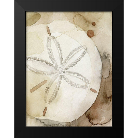 Dry Sand Dollar I Black Modern Wood Framed Art Print by Popp, Grace