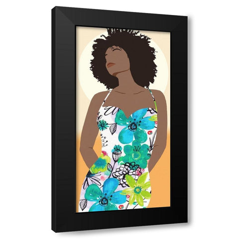 You Go Woman I Black Modern Wood Framed Art Print with Double Matting by Saunders, Alonzo