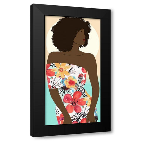 You Go Woman II Black Modern Wood Framed Art Print with Double Matting by Saunders, Alonzo