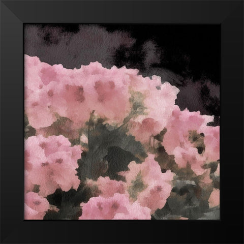 Blush Rush II Black Modern Wood Framed Art Print by Saunders, Alonzo