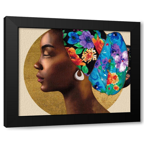 Golden Lady II Black Modern Wood Framed Art Print by Saunders, Alonzo