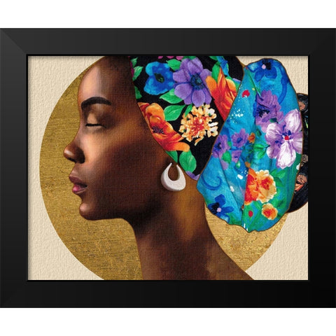Golden Lady II Black Modern Wood Framed Art Print by Saunders, Alonzo