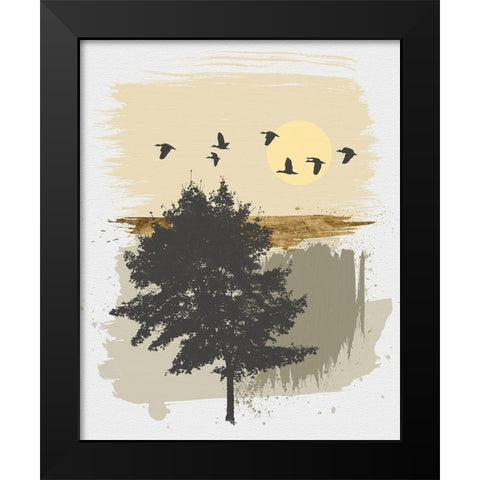 Returning Home Black Modern Wood Framed Art Print by Saunders, Alonzo