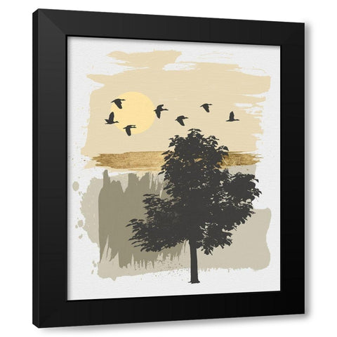 Leaving Home Black Modern Wood Framed Art Print by Saunders, Alonzo