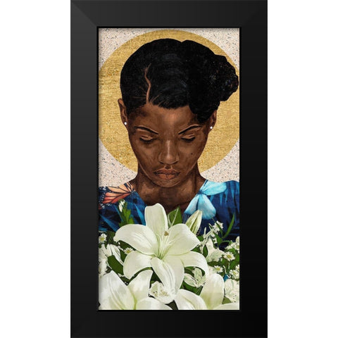 Meditation II Black Modern Wood Framed Art Print by Saunders, Alonzo