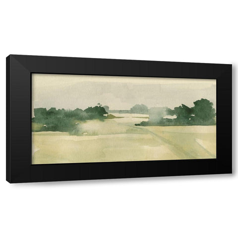 Watercolor Pasture I Black Modern Wood Framed Art Print by Caroline, Emma