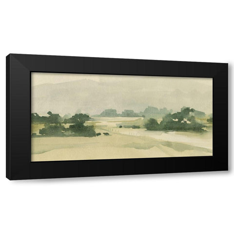 Watercolor Pasture II Black Modern Wood Framed Art Print by Caroline, Emma