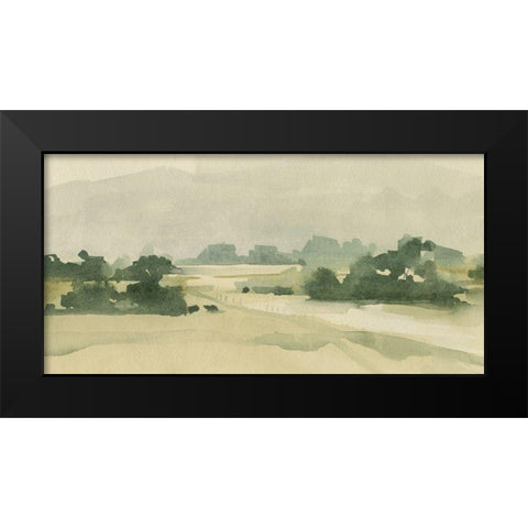 Watercolor Pasture II Black Modern Wood Framed Art Print by Caroline, Emma
