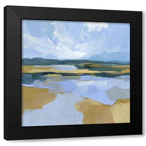 Seaside Mire I Black Modern Wood Framed Art Print with Double Matting by Barnes, Victoria