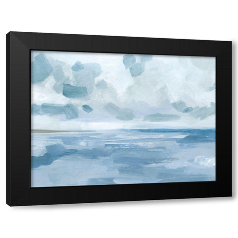 Calm Seascape I Black Modern Wood Framed Art Print with Double Matting by Barnes, Victoria