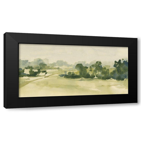 Verdant Pasture II Black Modern Wood Framed Art Print with Double Matting by Caroline, Emma