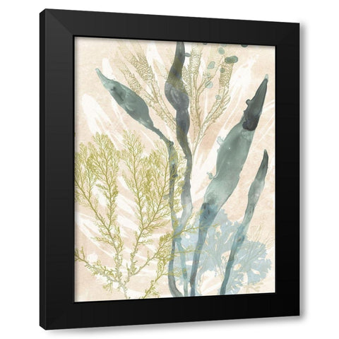Vintage Ocean Jewels I Black Modern Wood Framed Art Print by Vess, June Erica