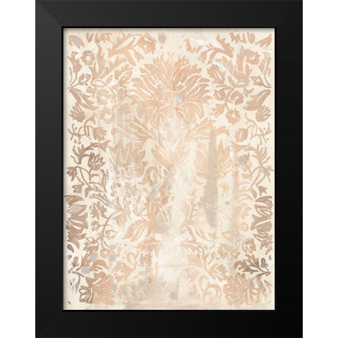 Walnut Damask IV Black Modern Wood Framed Art Print by Vess, June Erica