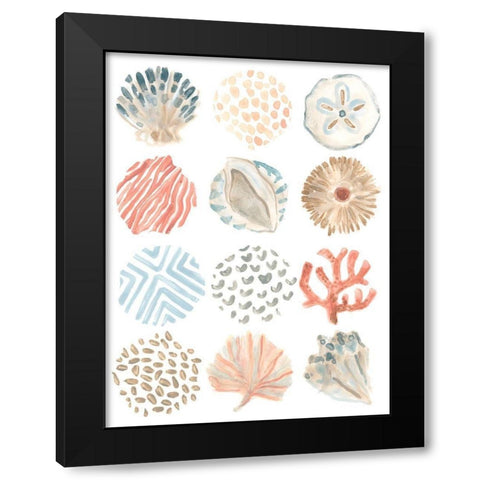 Ocean Patterns I Black Modern Wood Framed Art Print with Double Matting by Vess, June Erica