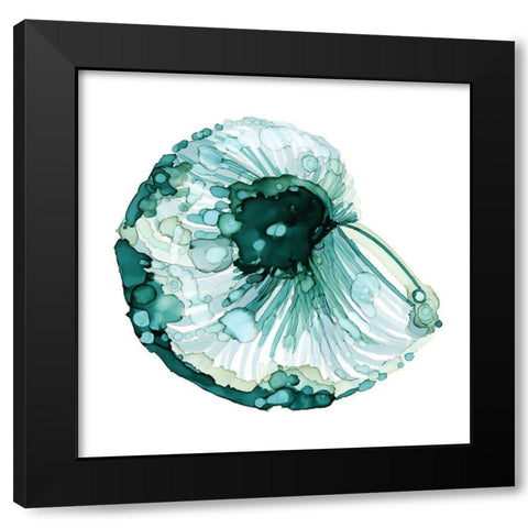 Blue Barnacle I Black Modern Wood Framed Art Print with Double Matting by Popp, Grace