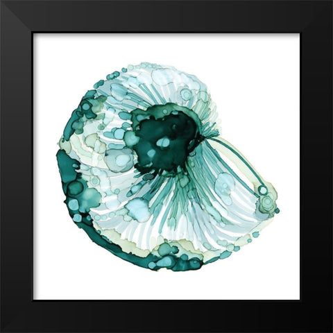 Blue Barnacle I Black Modern Wood Framed Art Print by Popp, Grace