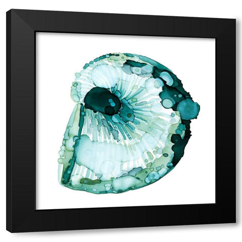 Blue Barnacle II Black Modern Wood Framed Art Print with Double Matting by Popp, Grace