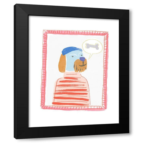 Cameo Characters IV Black Modern Wood Framed Art Print with Double Matting by Vess, June Erica