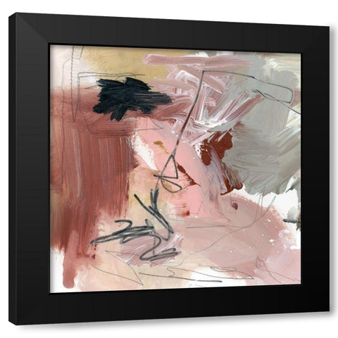 Pale Scribble II Black Modern Wood Framed Art Print by Parker, Jennifer Paxton